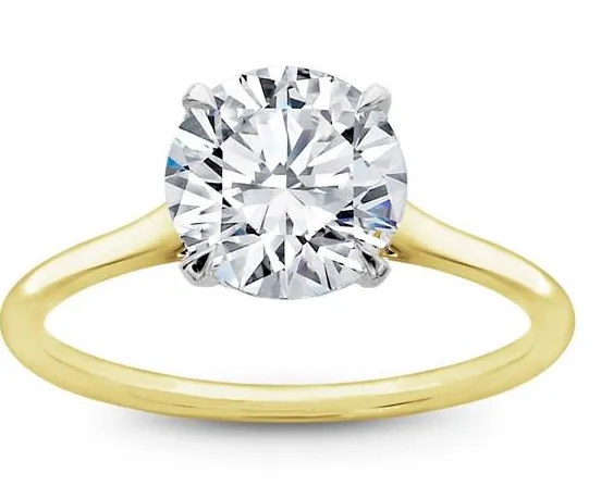 Diamond Engagement Ring Natural Round Cut 0.72 CT J  VVS1 Clarity GIA Certified