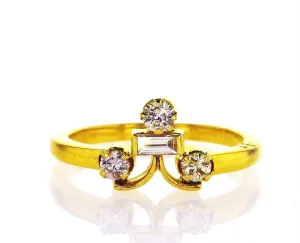 Diamond Ring 0.37 Carat G Color VS1 Clarity Natural Round Cut Vintage Estate