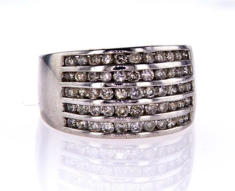 Diamond Ring Natural Round Cut 1.00 CT 14k White Gold G Color SI2 Clarity