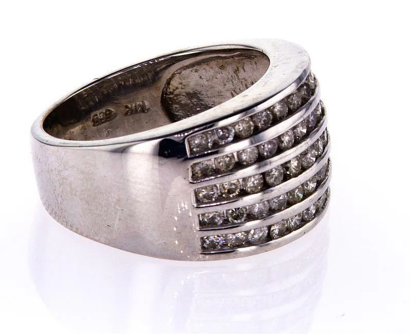 Diamond Ring Natural Round Cut 1.00 CT 14k White Gold G Color SI2 Clarity