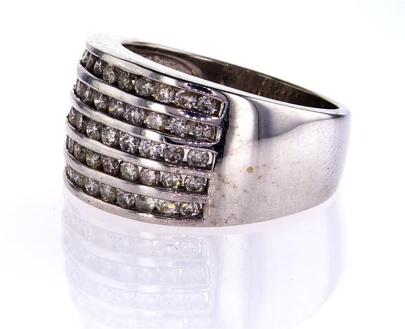 Diamond Ring Natural Round Cut 1.00 CT 14k White Gold G Color SI2 Clarity