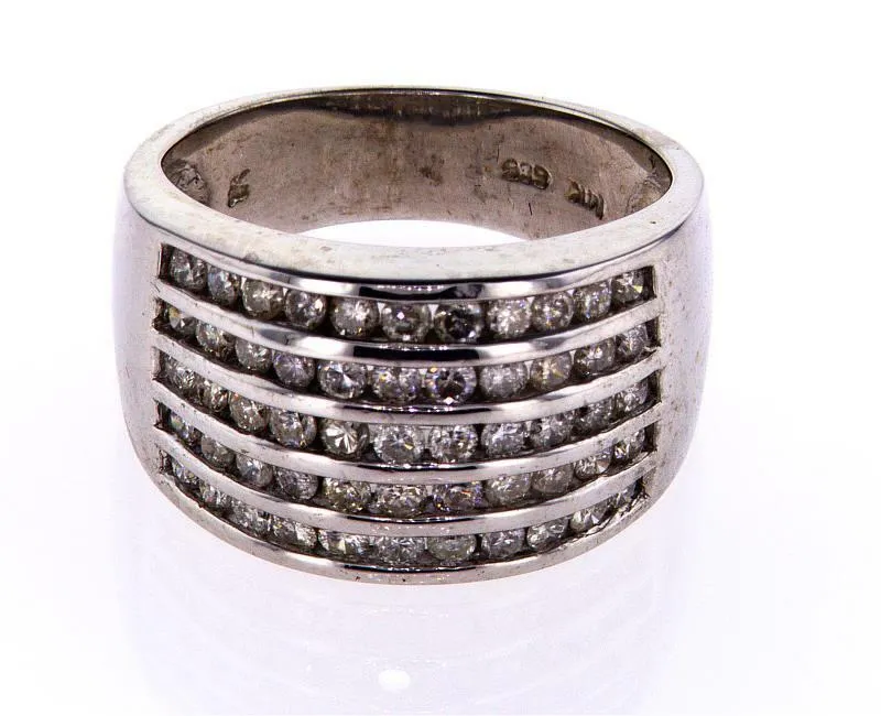 Diamond Ring Natural Round Cut 1.00 CT 14k White Gold G Color SI2 Clarity