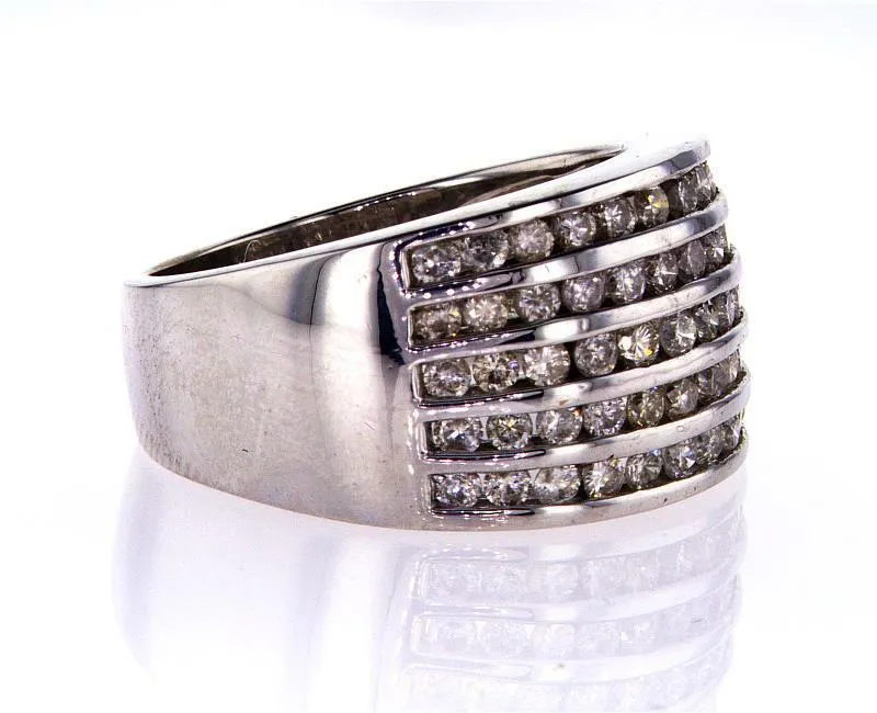 Diamond Ring Natural Round Cut 1.00 CT 14k White Gold G Color SI2 Clarity