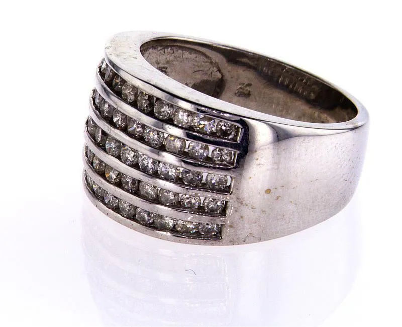 Diamond Ring Natural Round Cut 1.00 CT 14k White Gold G Color SI2 Clarity