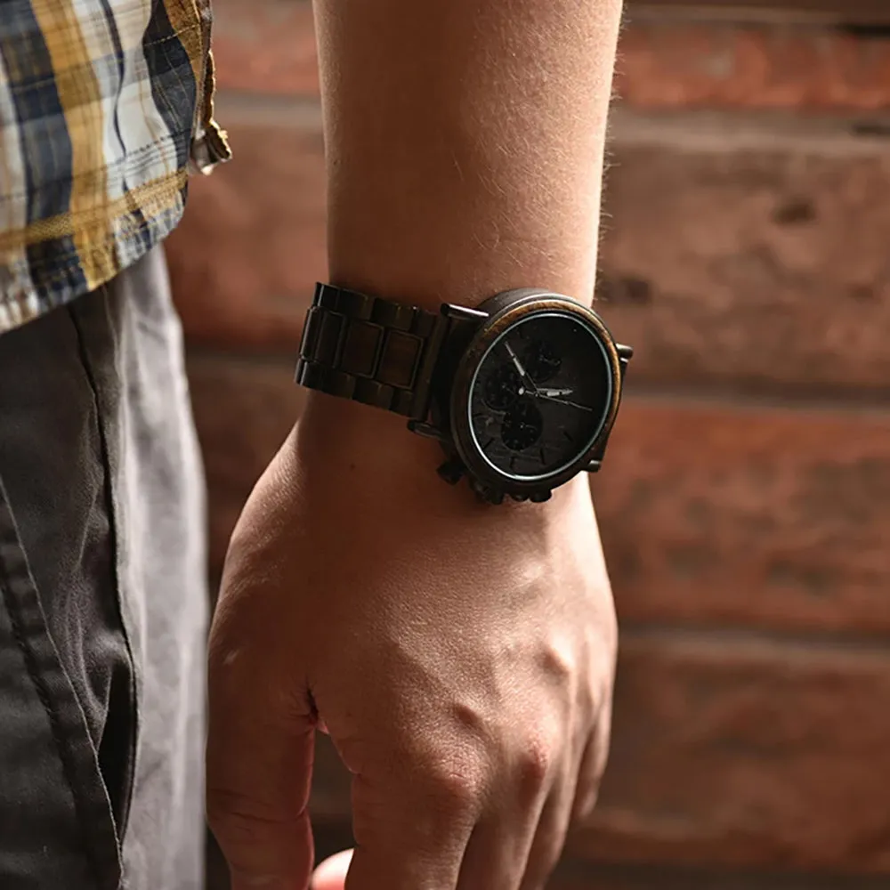 DUSKFORGE - Men Wood Watch Chronograph