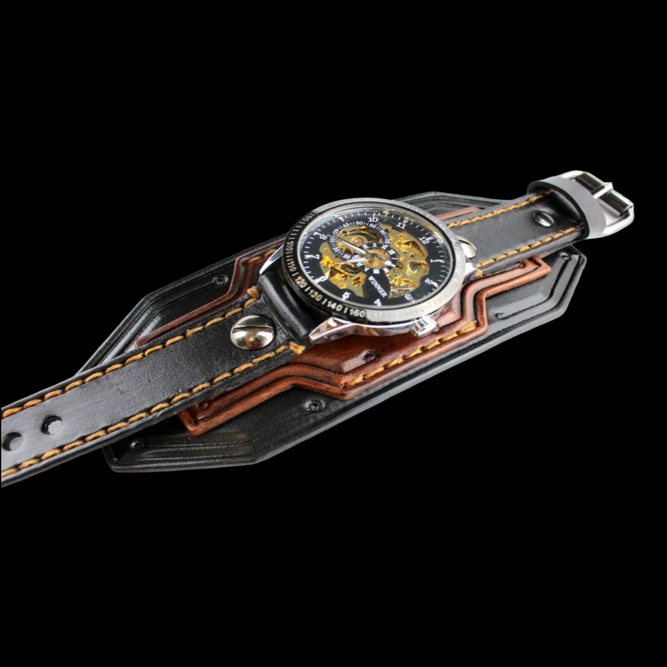 Easy Rider Leather Cuff Watch