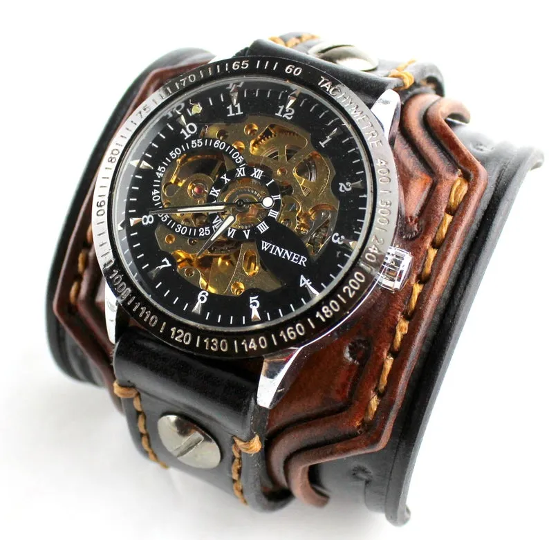 Easy Rider Leather Cuff Watch