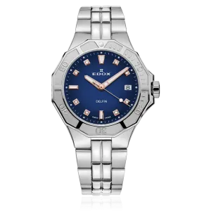 EDOX SWISS MADE 53020-3M-BUDDR DELFIN THE ORIGINAL DIVER DATE LADY SPECIAL EDITION