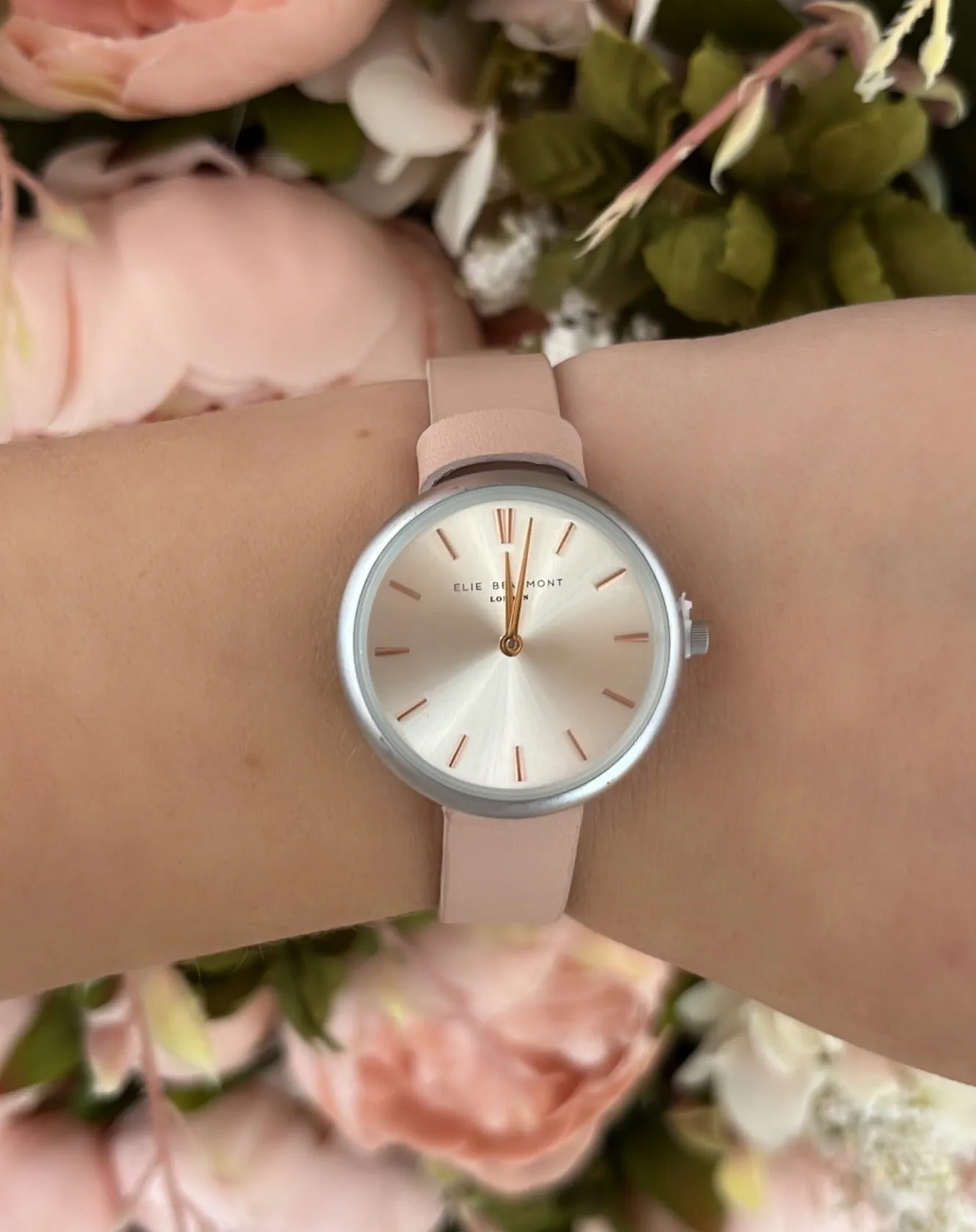 Elie Beaumont EB824.3 Pink Leather 30mm Womens Watch