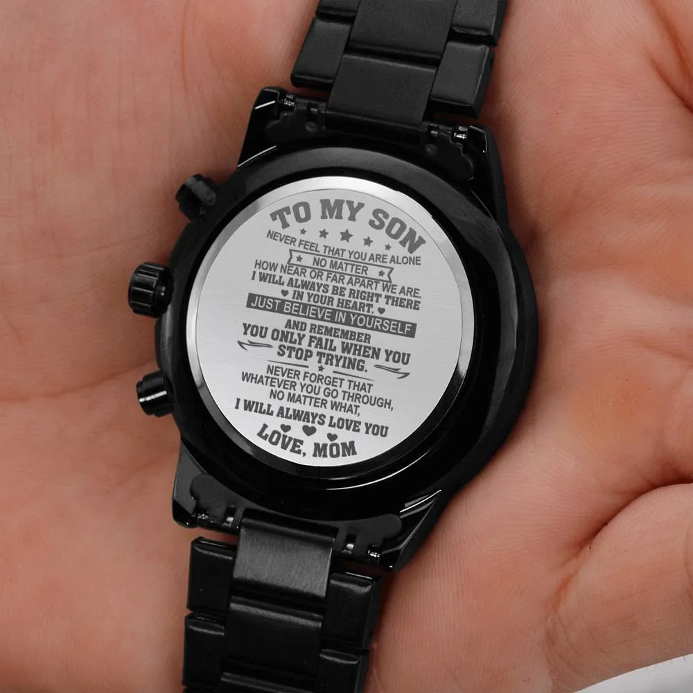 Engraved Watch For Son Gift From Mom - I Will Always Love You
