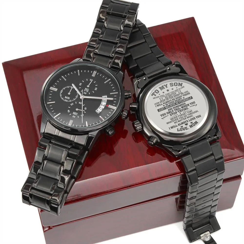 Engraved Watch For Son Gift From Mom - I Will Always Love You