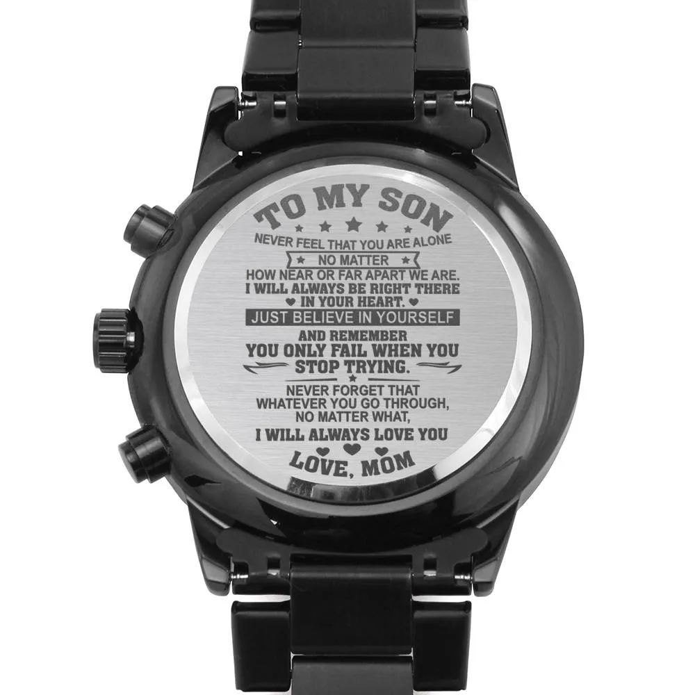 Engraved Watch For Son Gift From Mom - I Will Always Love You