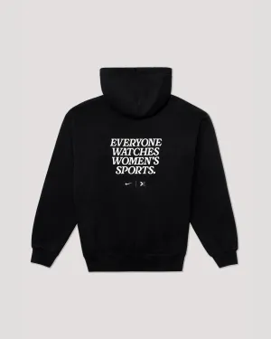 Everyone Watches Women's Sports™ Black Hoodie
