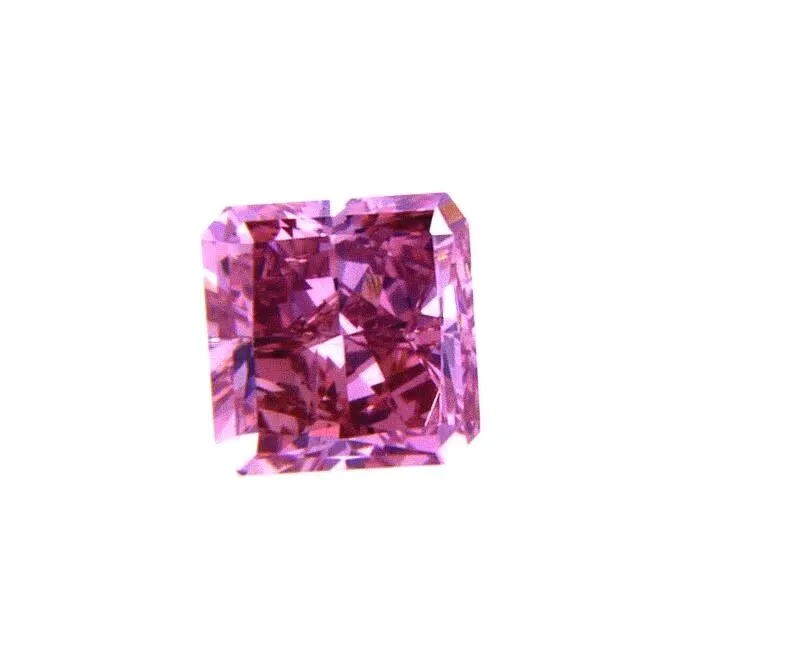 Fancy Intense Purplish Pink Loose Diamond 0.30 CT SI1 GIA Certified Radiant Cut