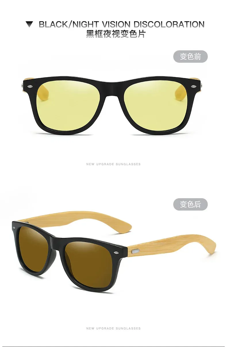 Fashion Wood Men's Ultraviolet Sunglasses Classic Male Driving Riding UV400 Sports Sun Glasses Eyewear Wooden Bamboo Eyeglasses