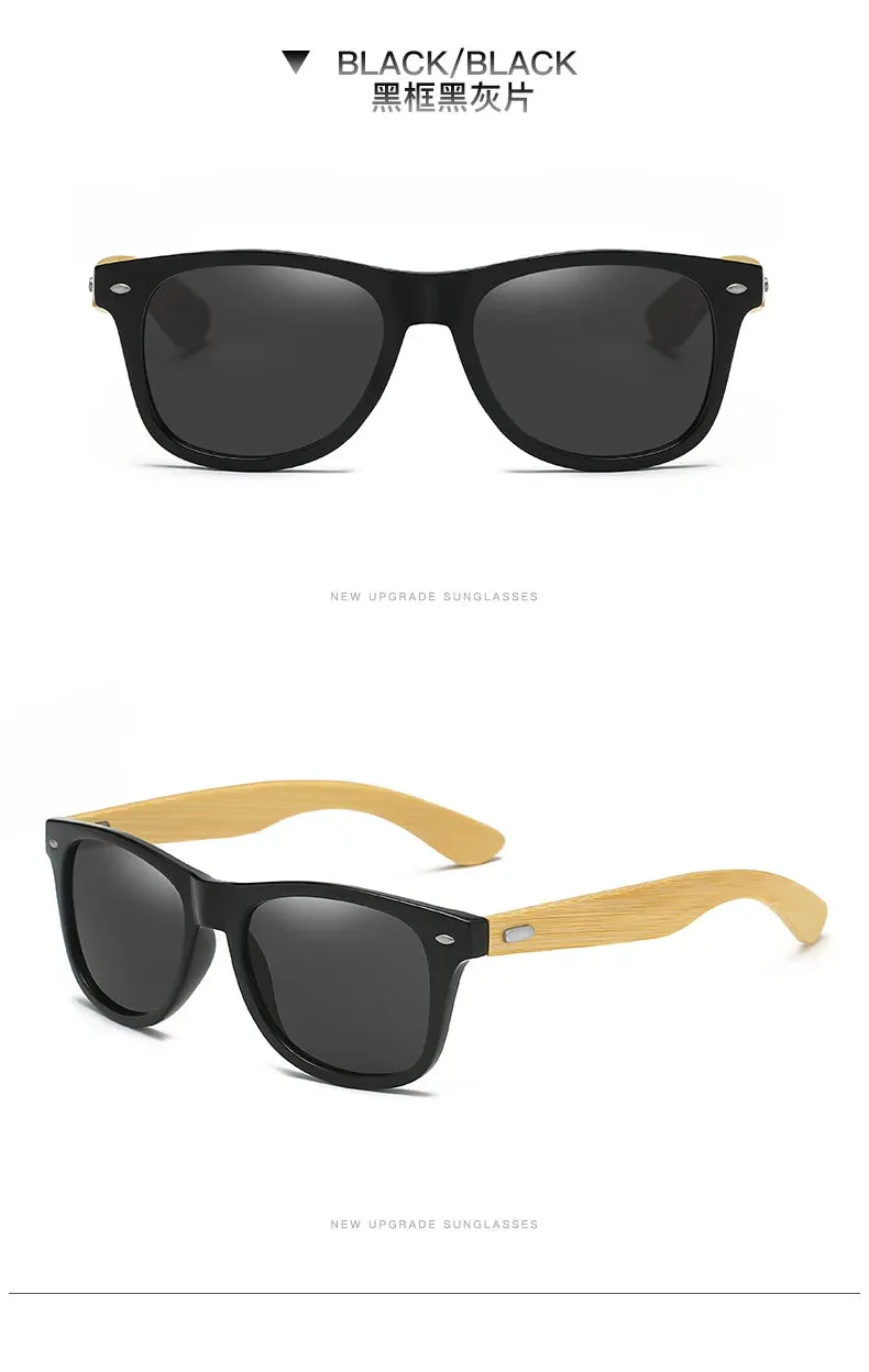 Fashion Wood Men's Ultraviolet Sunglasses Classic Male Driving Riding UV400 Sports Sun Glasses Eyewear Wooden Bamboo Eyeglasses