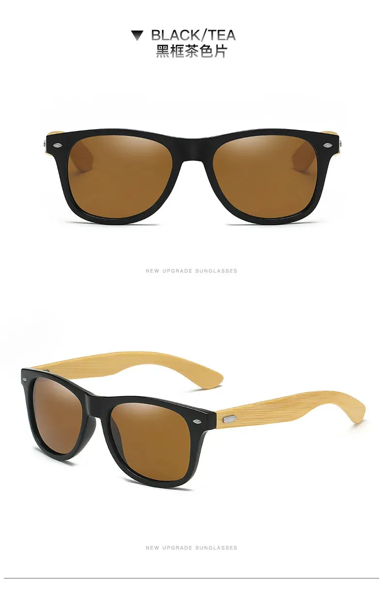 Fashion Wood Men's Ultraviolet Sunglasses Classic Male Driving Riding UV400 Sports Sun Glasses Eyewear Wooden Bamboo Eyeglasses