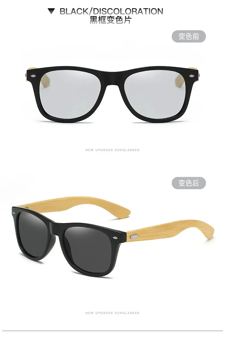 Fashion Wood Men's Ultraviolet Sunglasses Classic Male Driving Riding UV400 Sports Sun Glasses Eyewear Wooden Bamboo Eyeglasses