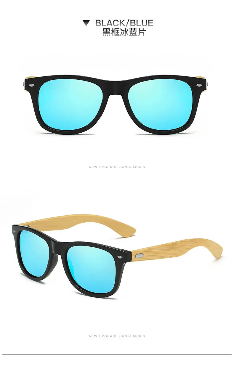 Fashion Wood Men's Ultraviolet Sunglasses Classic Male Driving Riding UV400 Sports Sun Glasses Eyewear Wooden Bamboo Eyeglasses