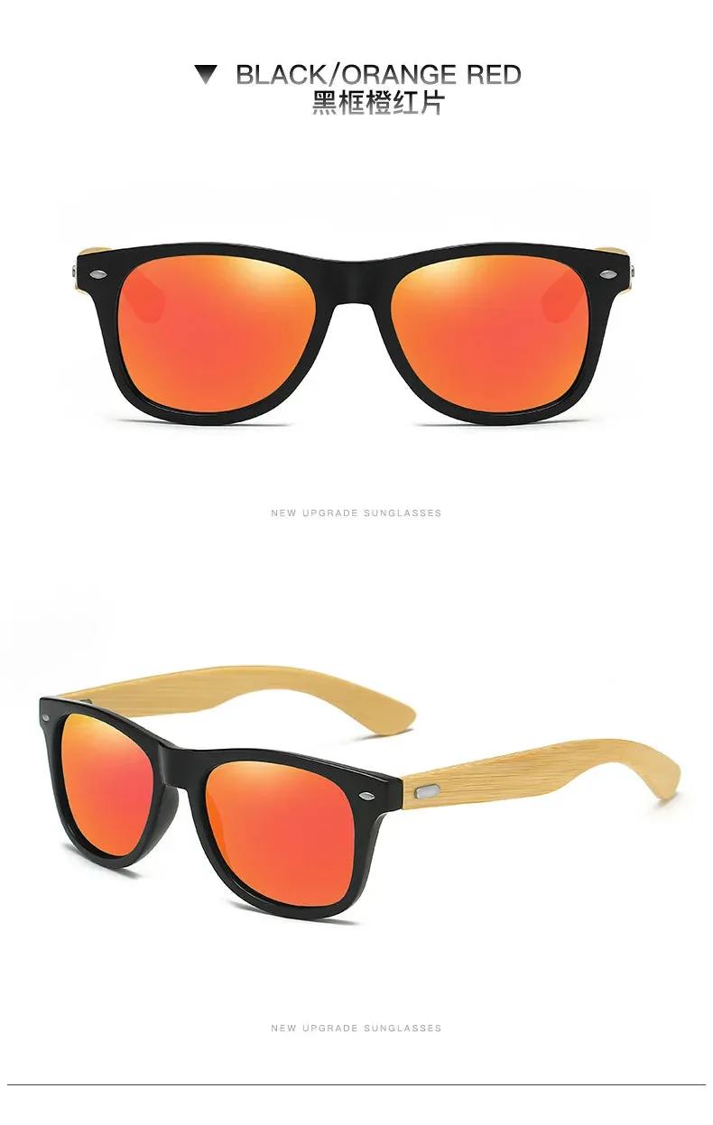Fashion Wood Men's Ultraviolet Sunglasses Classic Male Driving Riding UV400 Sports Sun Glasses Eyewear Wooden Bamboo Eyeglasses