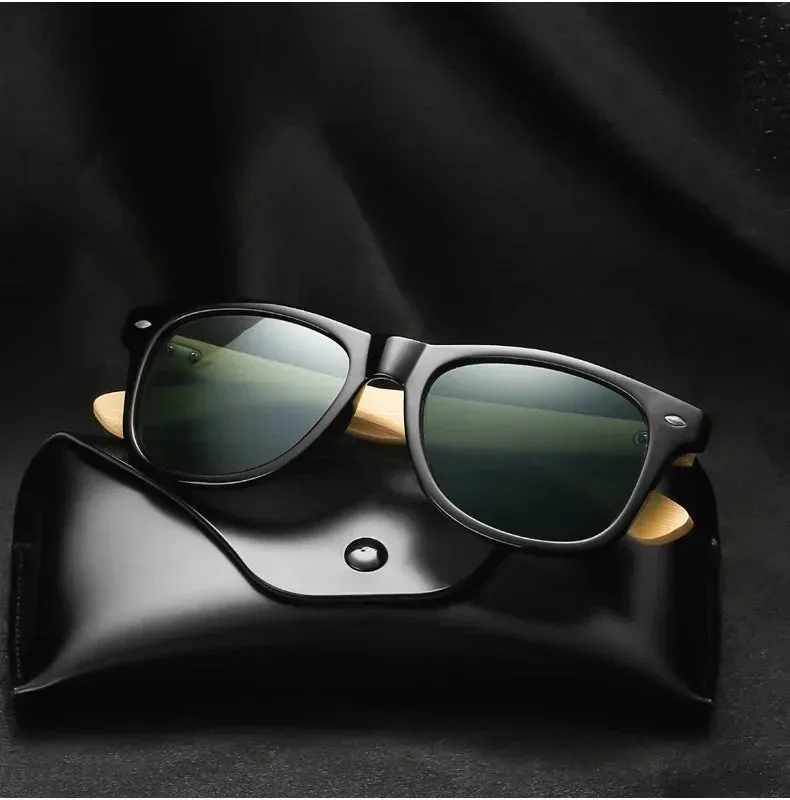 Fashion Wood Men's Ultraviolet Sunglasses Classic Male Driving Riding UV400 Sports Sun Glasses Eyewear Wooden Bamboo Eyeglasses
