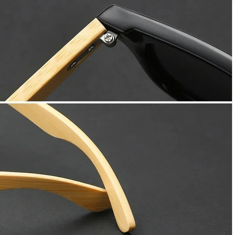Fashion Wood Men's Ultraviolet Sunglasses Classic Male Driving Riding UV400 Sports Sun Glasses Eyewear Wooden Bamboo Eyeglasses