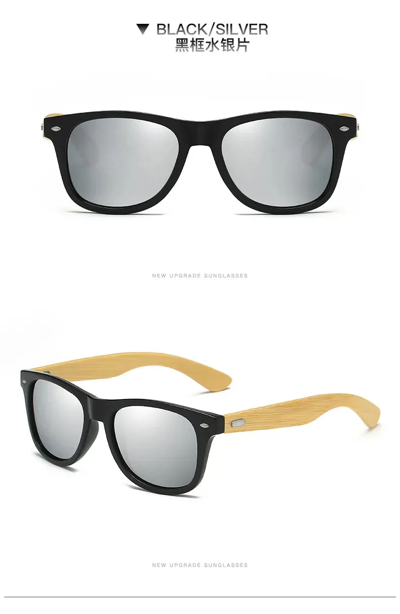Fashion Wood Men's Ultraviolet Sunglasses Classic Male Driving Riding UV400 Sports Sun Glasses Eyewear Wooden Bamboo Eyeglasses