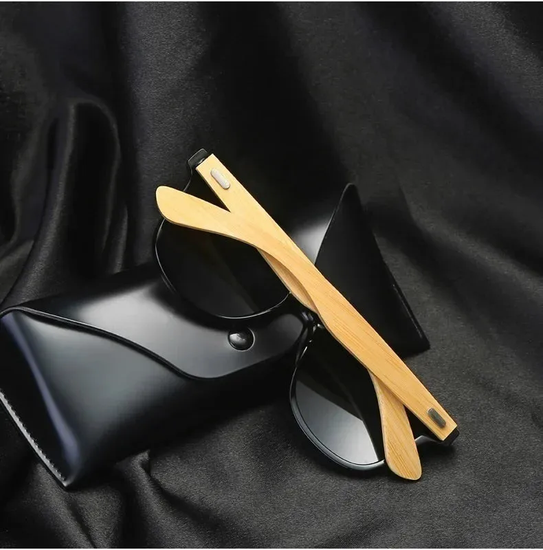 Fashion Wood Men's Ultraviolet Sunglasses Classic Male Driving Riding UV400 Sports Sun Glasses Eyewear Wooden Bamboo Eyeglasses