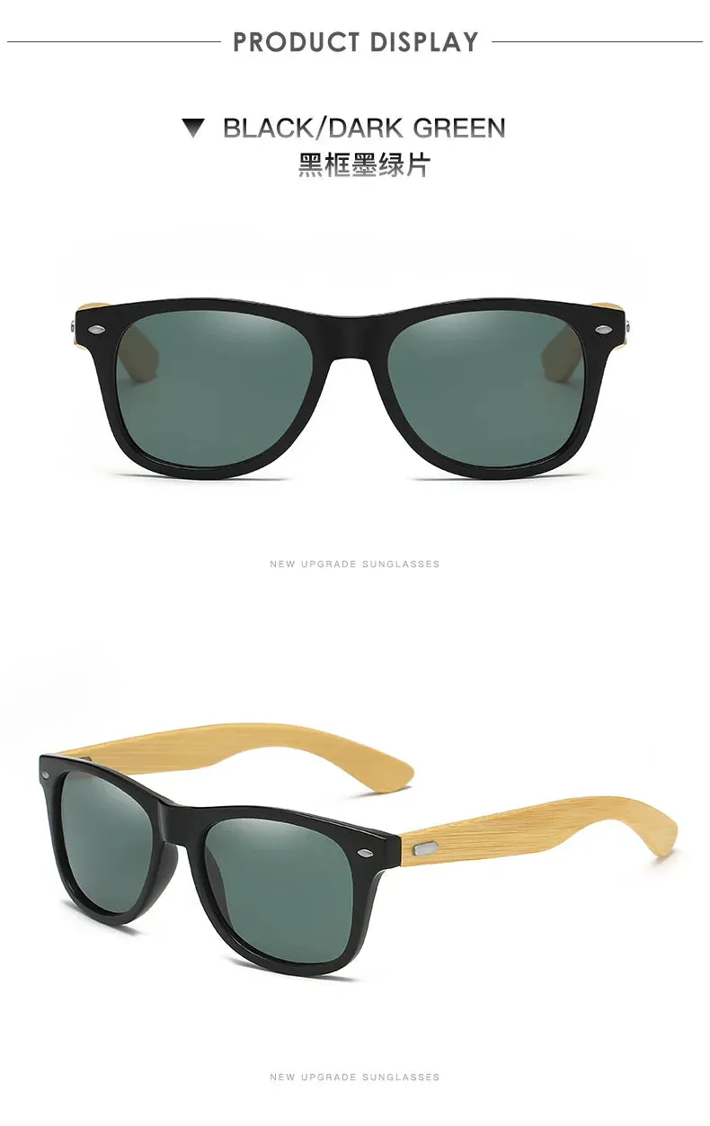 Fashion Wood Men's Ultraviolet Sunglasses Classic Male Driving Riding UV400 Sports Sun Glasses Eyewear Wooden Bamboo Eyeglasses