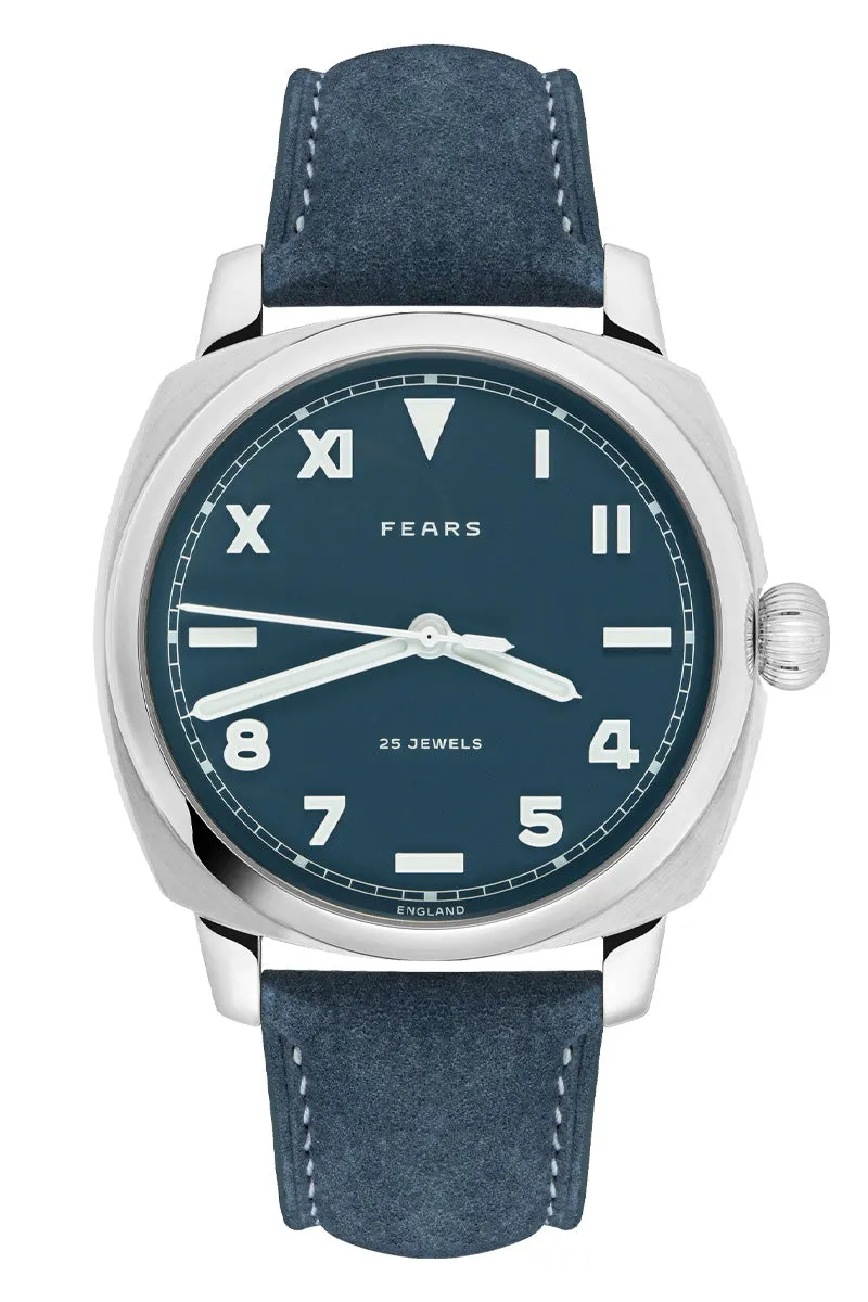 Fears Brunswick 40 Topper Edition Series II Winter Lake Dial on Tahoe Blue Strap
