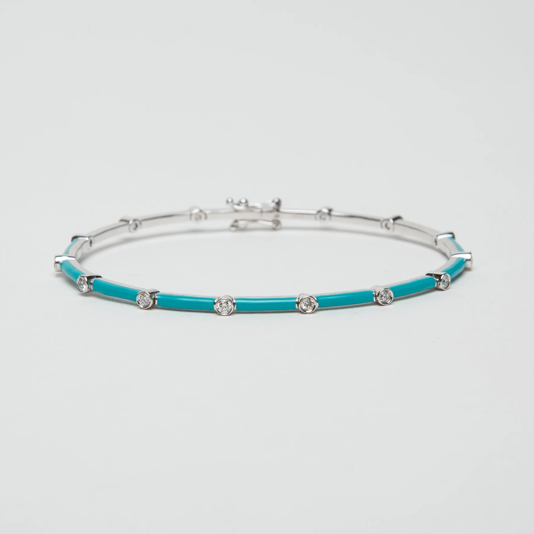 FIYA JEWELLERY | TURQUOISE ENAMEL DIAMOND BRACELET