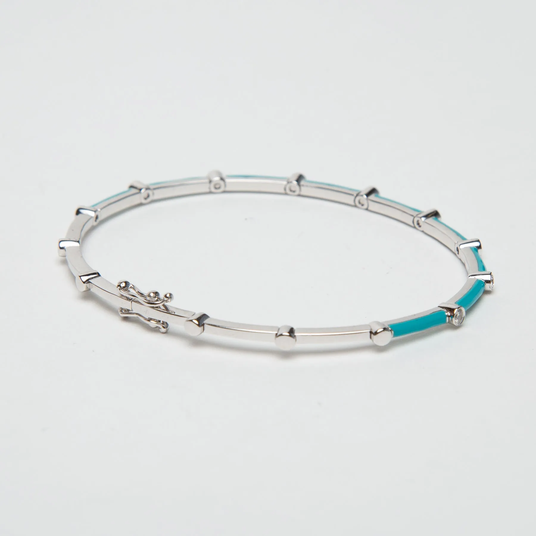 FIYA JEWELLERY | TURQUOISE ENAMEL DIAMOND BRACELET
