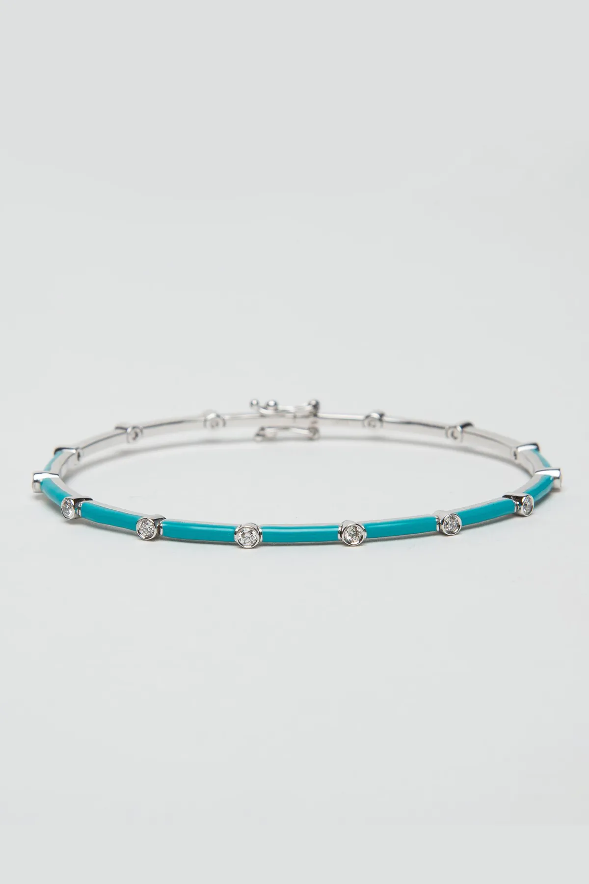 FIYA JEWELLERY | TURQUOISE ENAMEL DIAMOND BRACELET