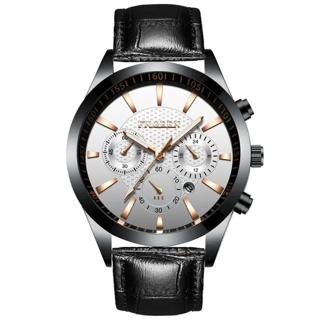 FNGEEN Business Sports Watch Men Quartz Wristwatch Band Male Clock Wrist Shockproof Waterproof Relogio Masculino Hodinky Clock