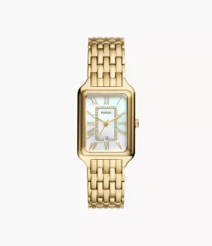 Fossil Raquel Three-Hand Date Gold-Tone Stainless Steel 26mm Ladies Watch