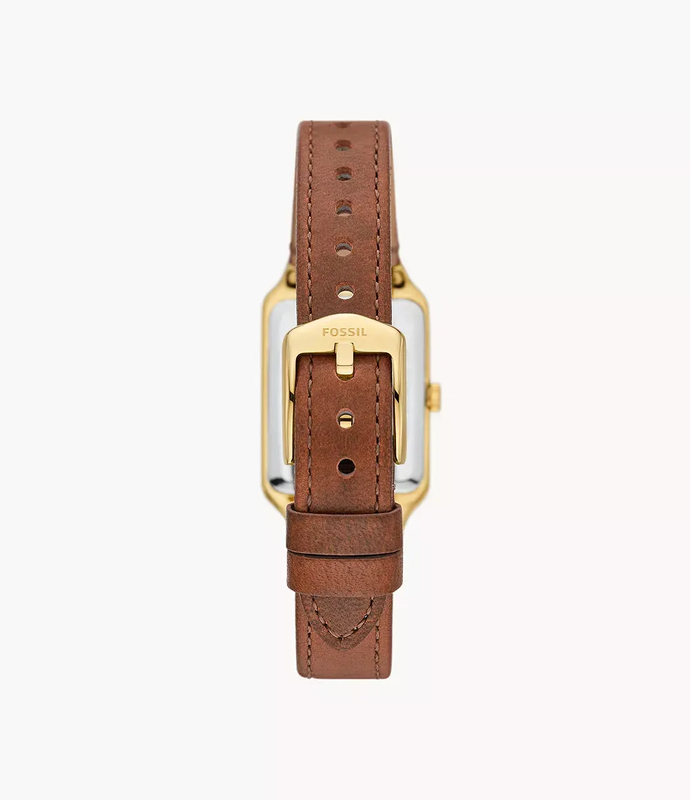 Fossil Raquel Three-Hand Date Medium Brown LiteHide Leather 23mm Ladies Watch