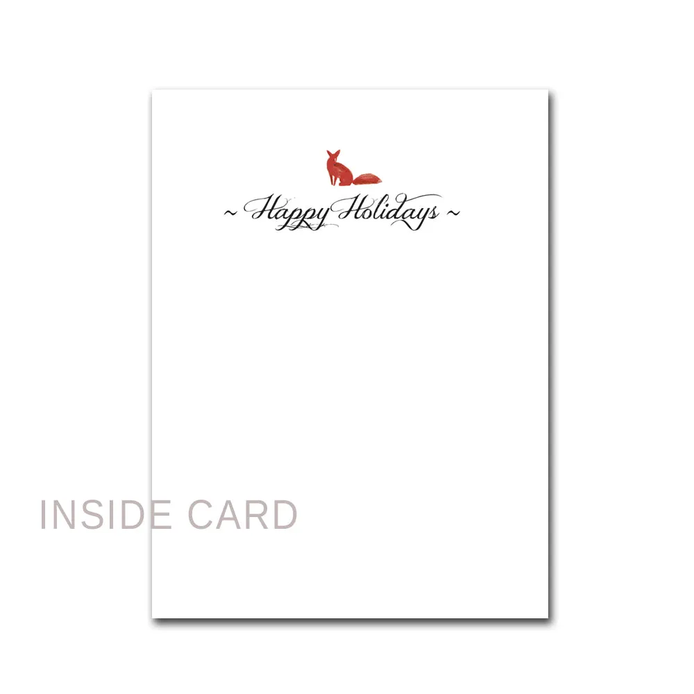 Fox and Red Barn Holiday Cards