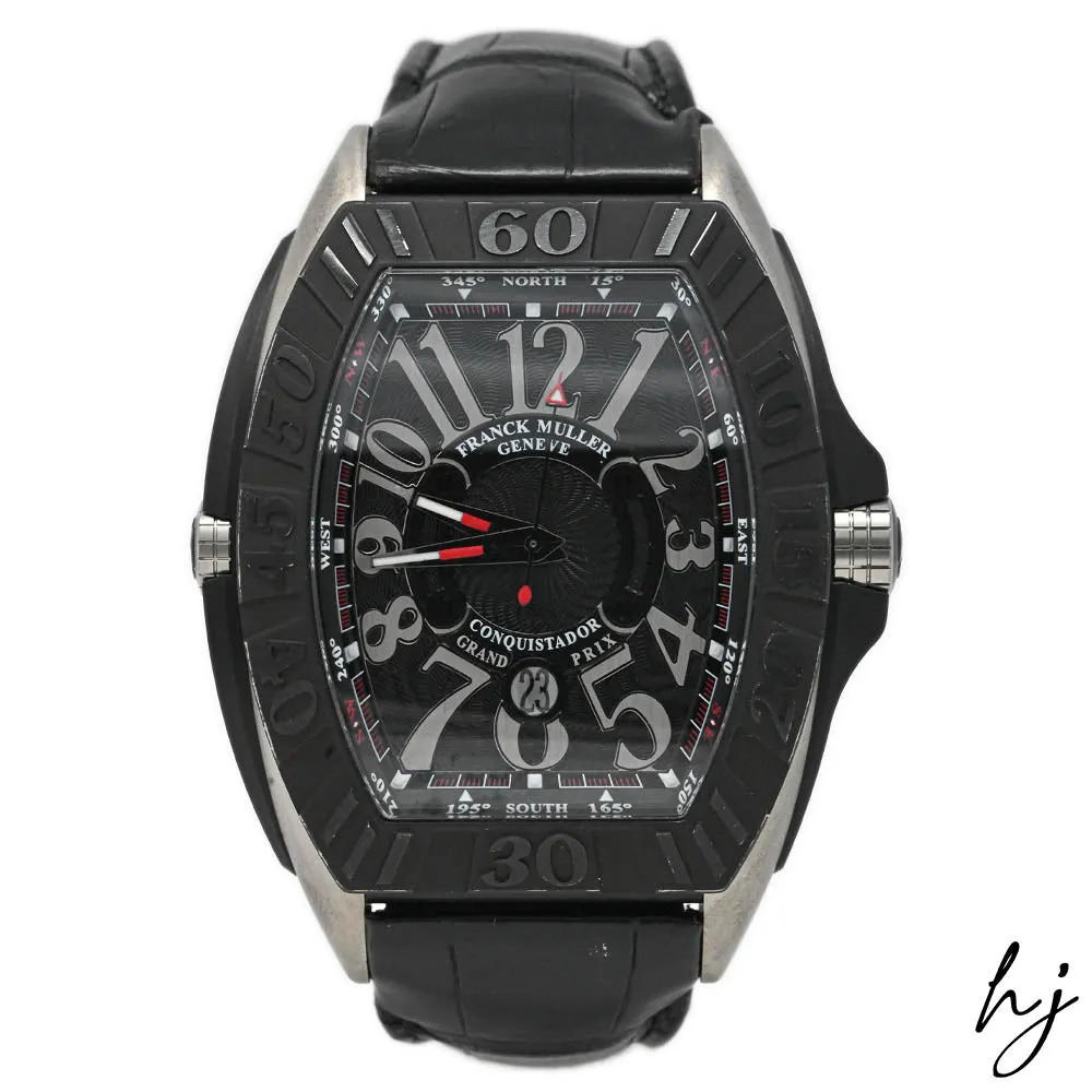 Franck Muller Men's Conquistador Grand Prix Titanium 48mm Black Arabic Numeral Dial Watch Reference #: 9900 SC GP