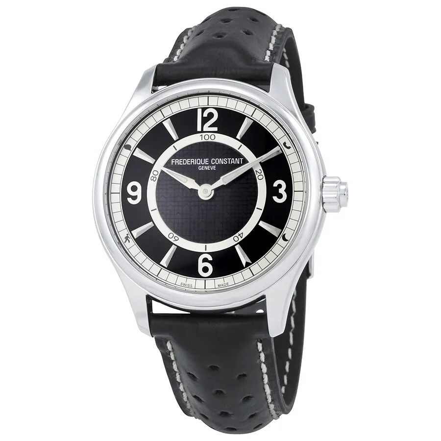 Frederique Constant Horological Smartwatch Black Leather Smart Watch FC-282AB5B6