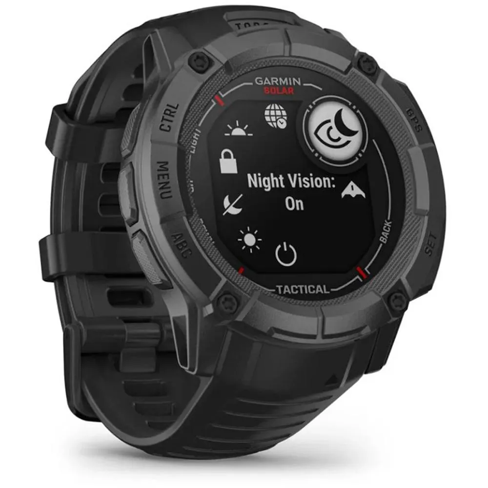 Garmin Instinct 2X Solar GPS Smartwatch Tactical Edition Black with 2x Bracelet
