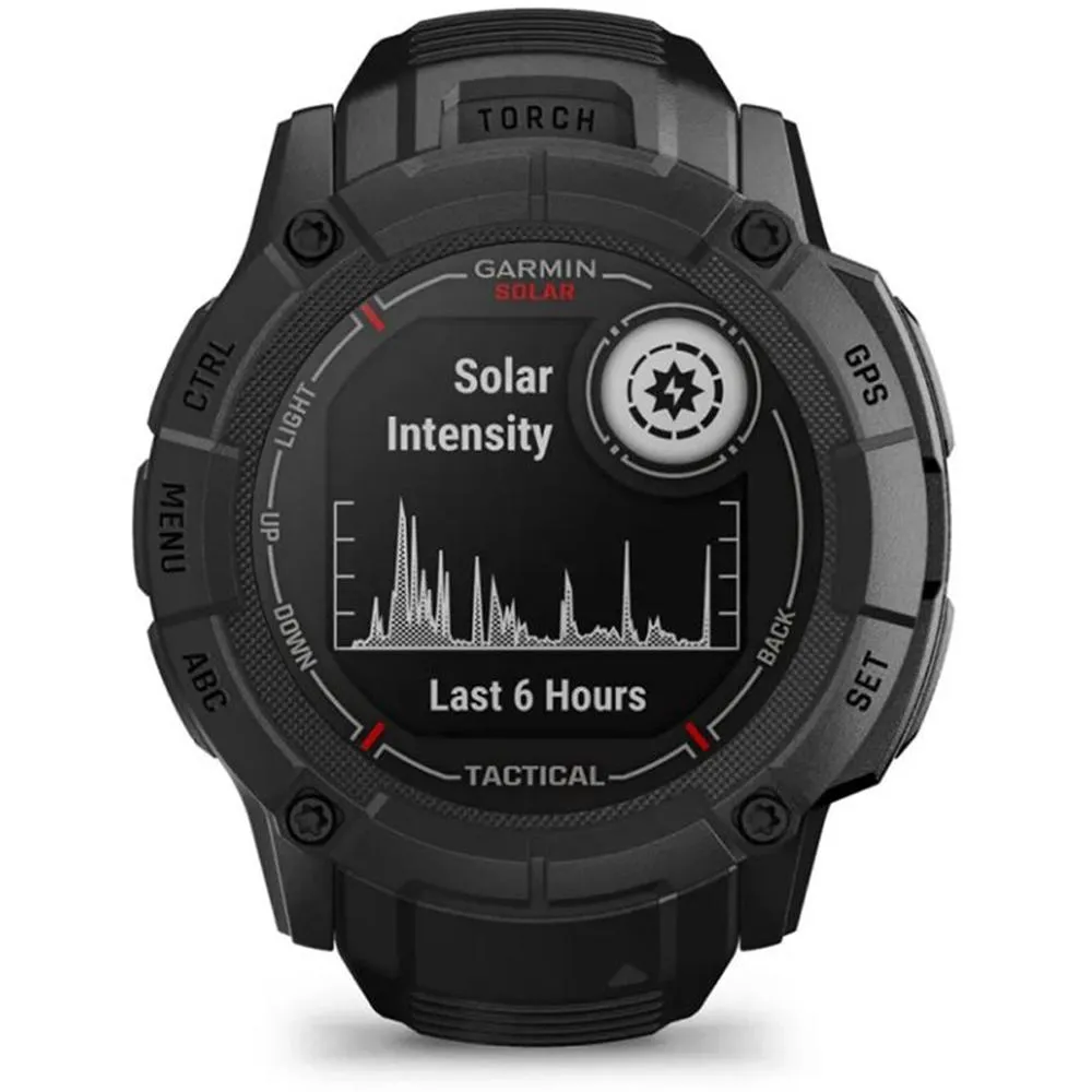 Garmin Instinct 2X Solar GPS Smartwatch Tactical Edition Black with 2x Bracelet