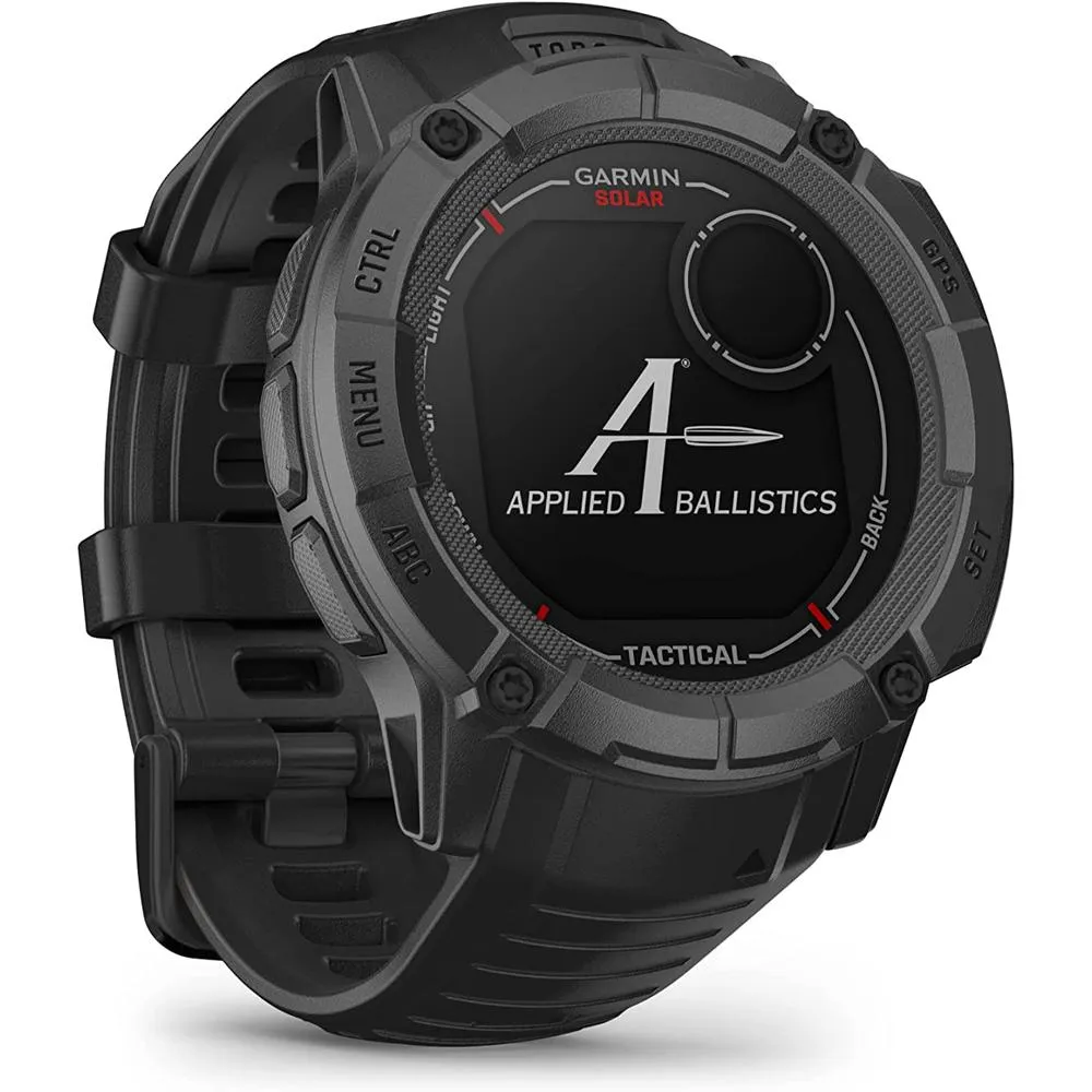 Garmin Instinct 2X Solar GPS Smartwatch Tactical Edition Black with 2x Bracelet