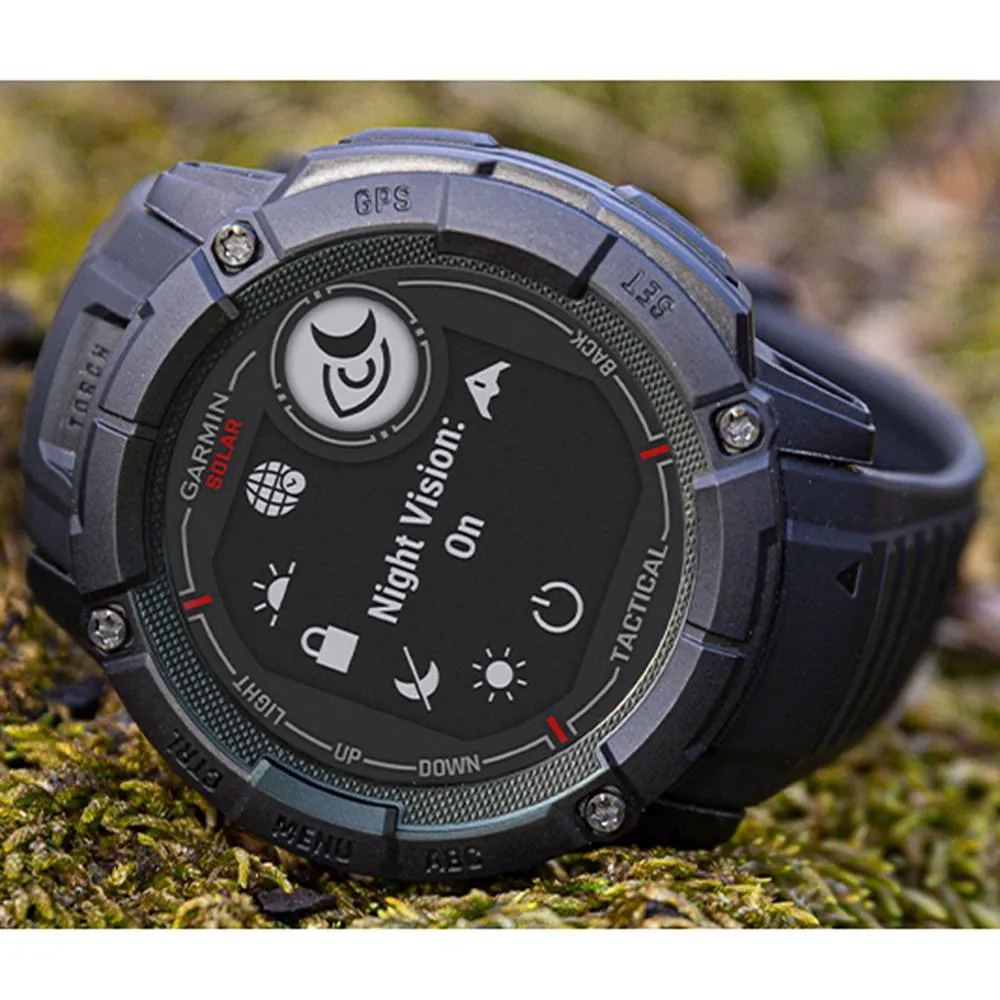 Garmin Instinct 2X Solar GPS Smartwatch Tactical Edition Black with 2x Bracelet
