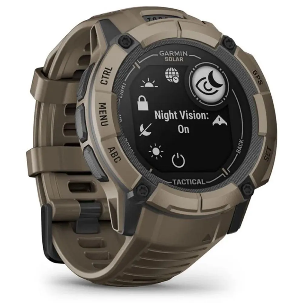 Garmin Instinct 2X Solar GPS Smartwatch Tan   Backpack & Heart Rate Strap M-XL