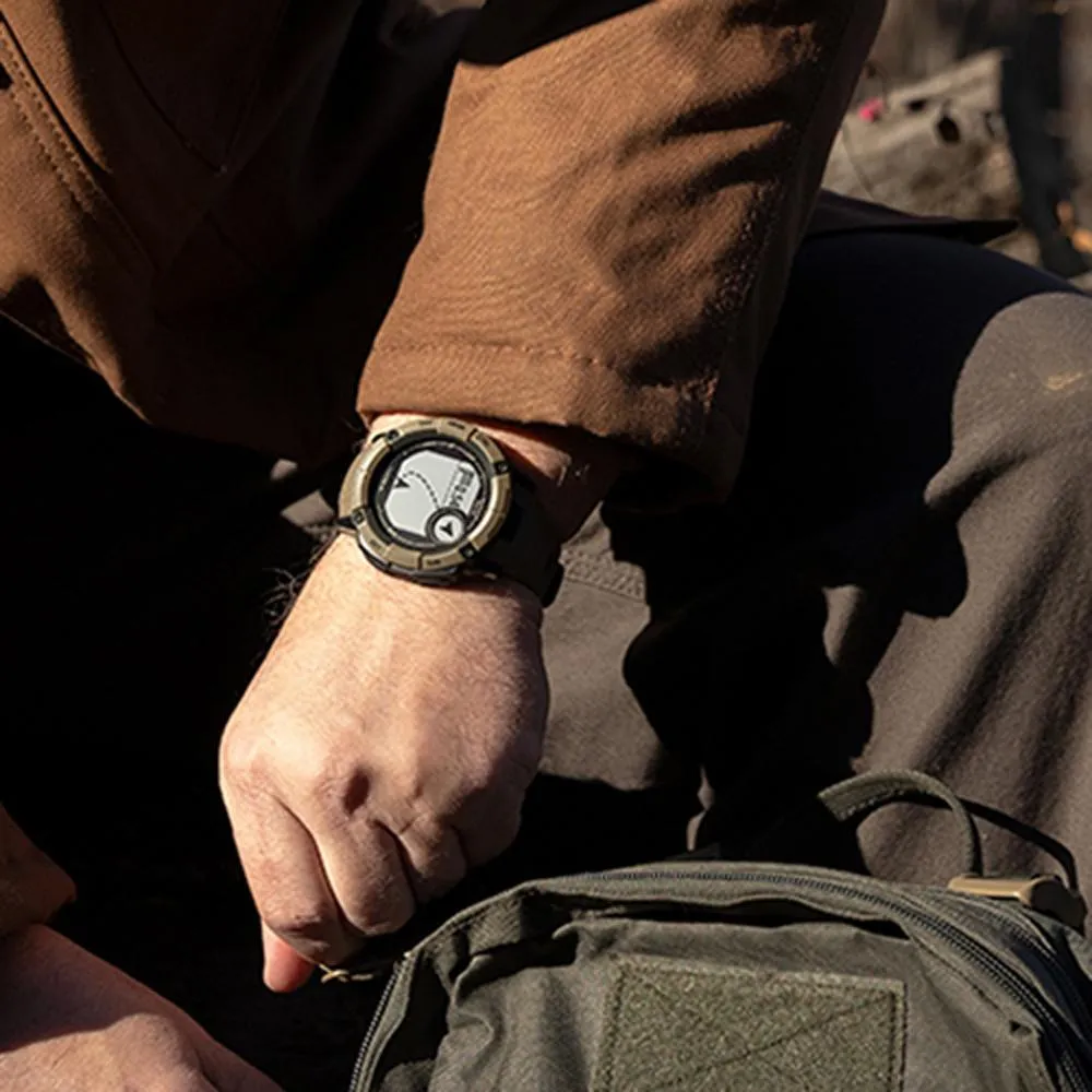 Garmin Instinct 2X Solar GPS Smartwatch Tan   Backpack & Heart Rate Strap M-XL