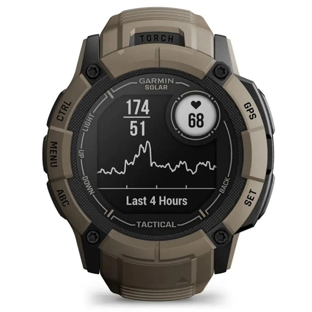 Garmin Instinct 2X Solar GPS Smartwatch Tan   Backpack & Heart Rate Strap M-XL