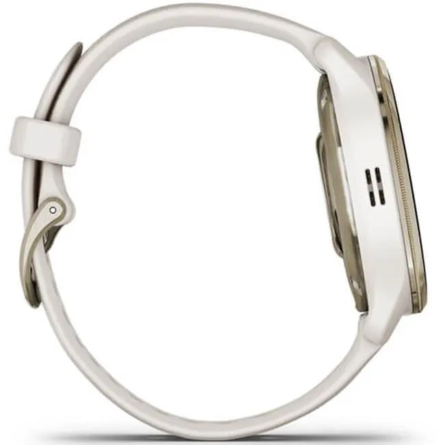 Garmin Venu 2 Plus GPS Smartwatch, Cream Gold Bezel with Ivory Silicone Band