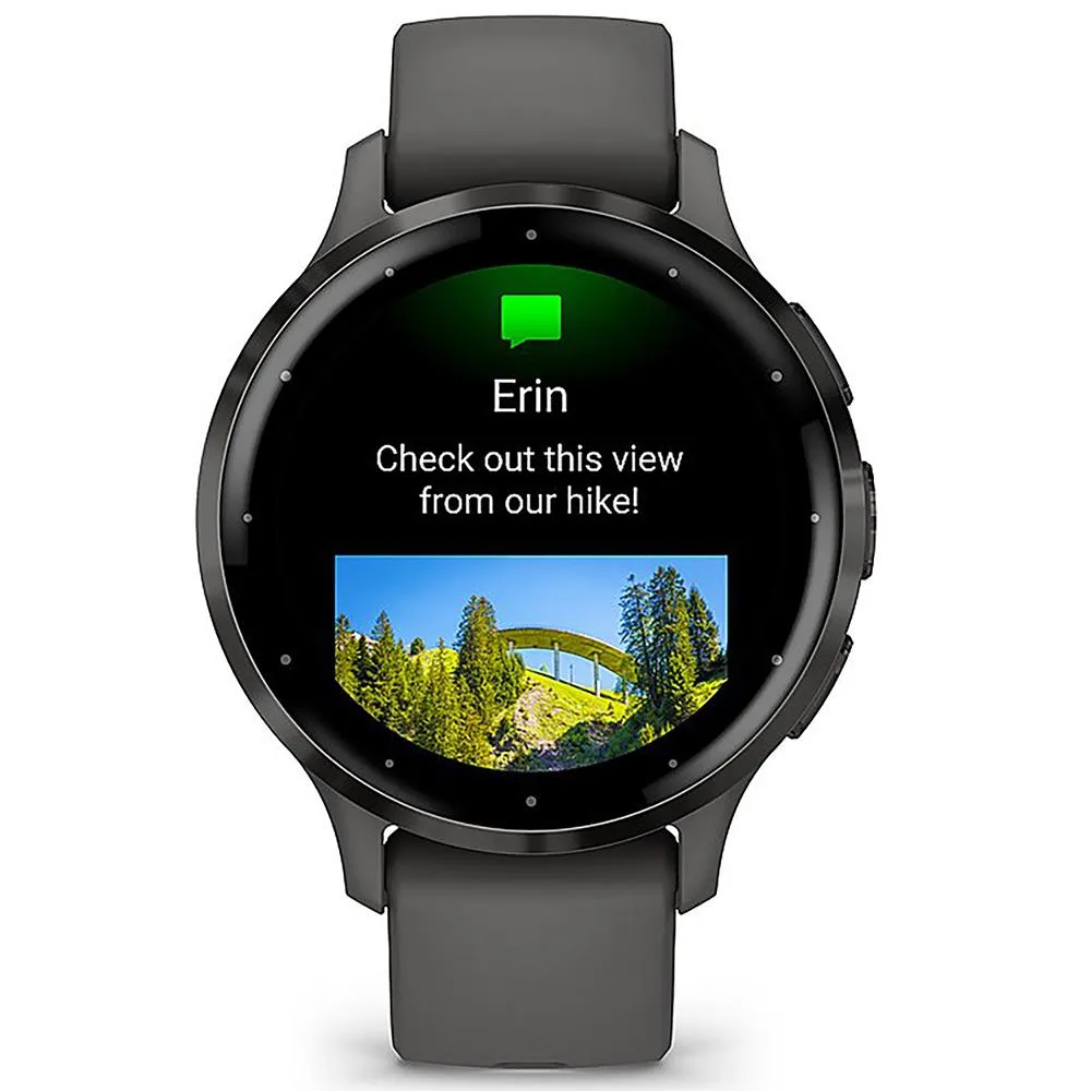 Garmin Venu 3S GPS Smartwatch Steel with Gray Case 41mm   Charging Dock Bundle