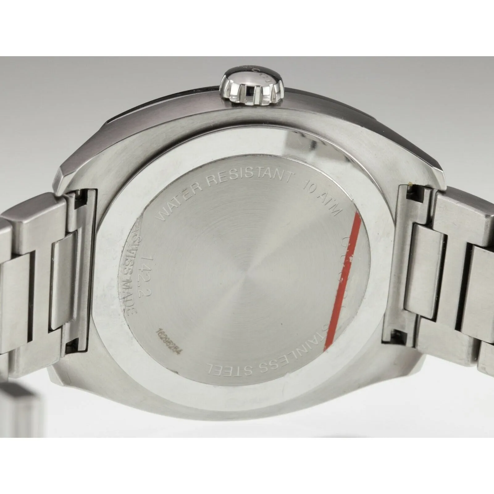Gucci Men's Stainless Steel Quartz Watch w/ Satin Blue Dial and Date 142.2