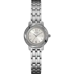Guess Silver Stainless Steel Silver Dial Quartz Watch for Ladies - W0935L1